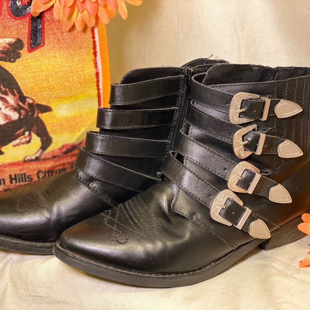 Kelsi Dagger Dallas Black Leather Boots (size 8)